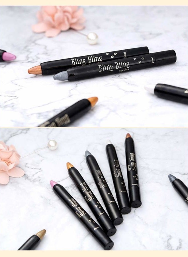 Aaiffey 5PCS Eyeshadow Stick Bright Light Shimmer,Nautral Cream Eyeshadow Pencil Hypoallergenic Eyeshadow, Waterproof & Long Lasting Starter Eyeshadow Stick Sets - Image 5