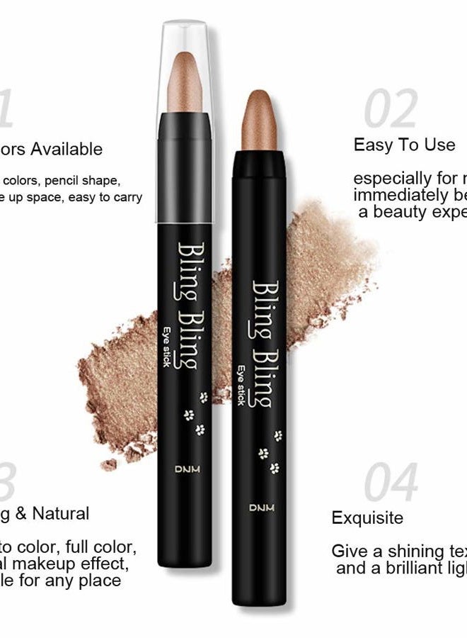 Aaiffey 5PCS Eyeshadow Stick Bright Light Shimmer,Nautral Cream Eyeshadow Pencil Hypoallergenic Eyeshadow, Waterproof & Long Lasting Starter Eyeshadow Stick Sets - Image 2