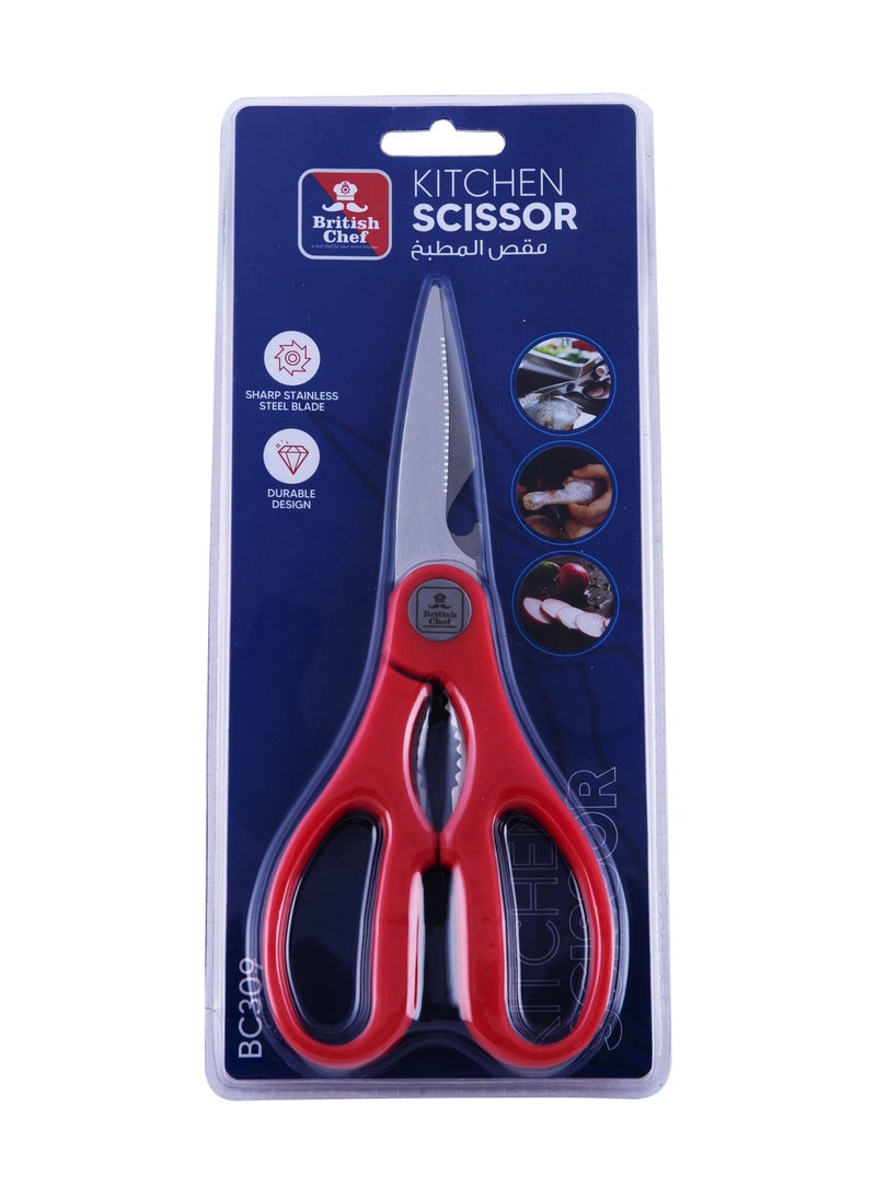 British Chef Kitchen Scissor With Long Lasting Sharpness Stainless Steel Blade for Cutting Vegetable, Meat, Fish -Kitchen Accessories Kitchen Tools Multicolor  - Image 4