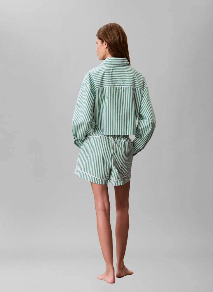 CALVIN KLEIN Casual Cropped Poplin Shirt