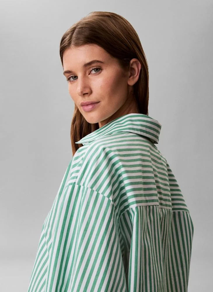 CALVIN KLEIN  Casual Cropped Poplin Shirt for Women | Best Price UAE