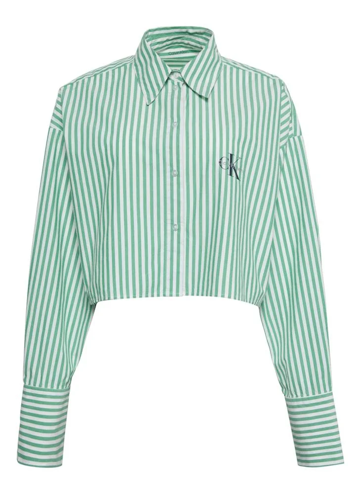 CALVIN KLEIN  Casual Cropped Poplin Shirt for Women | Best Price UAE