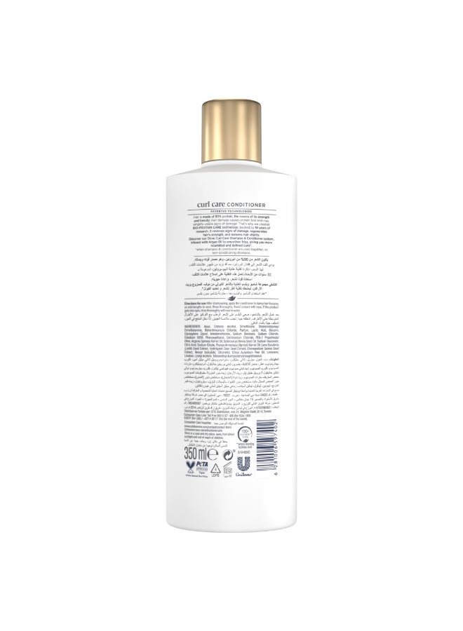 DOVE Hair Conditioner, Argan Oil Moisture, with nourishing Argan Oil, no dyes, parabens or sulphates, 350ml - Image 2