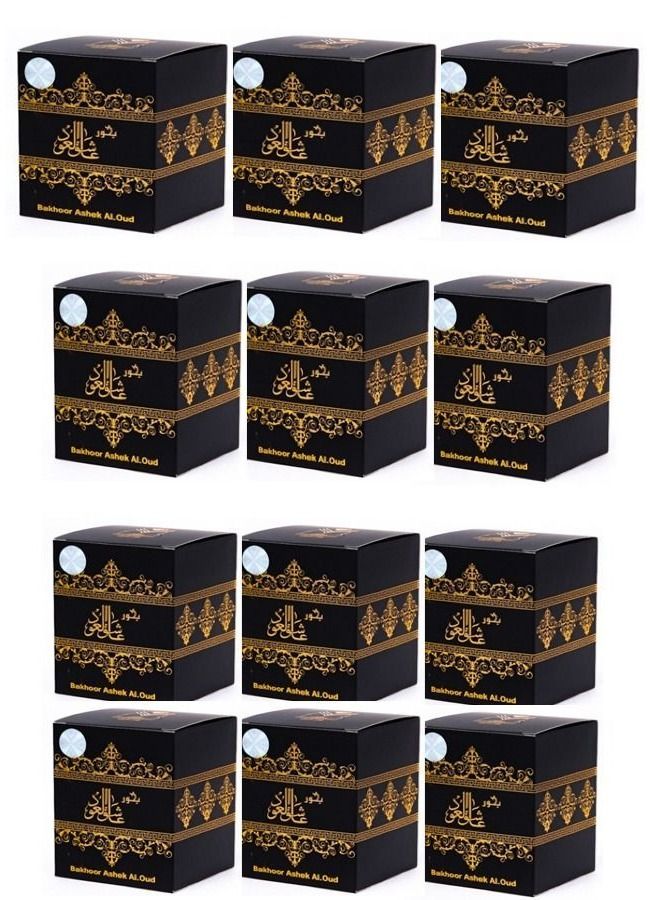 aashiq al-oud Bkhoor Ashek Al Oud 30 grams 12 pieces - Image 1