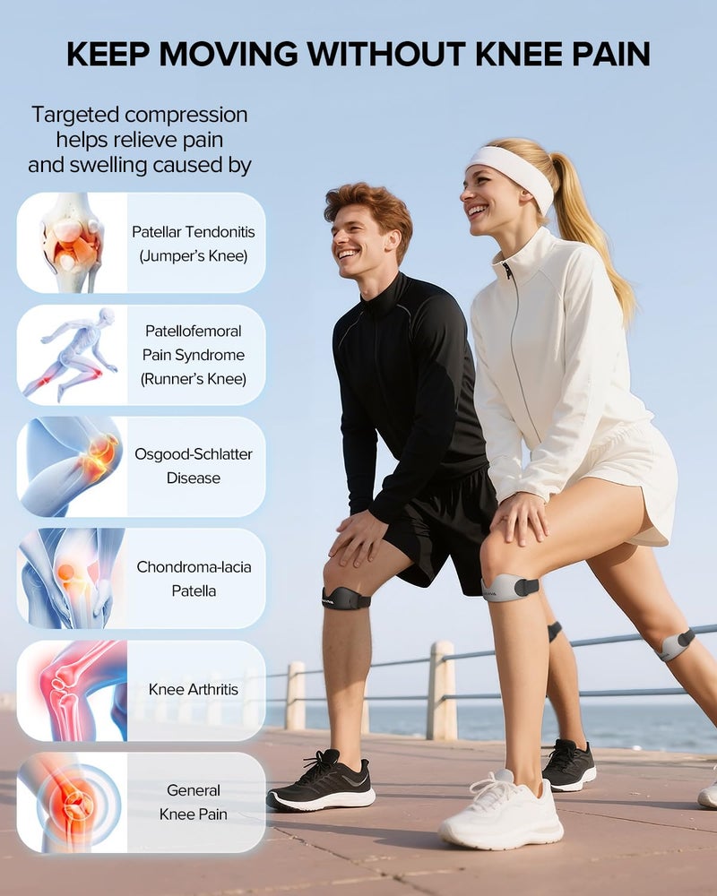 MAXVIVA Patellar Tendon Support Strap 2 Pack - Knee Brace for Men & Women - Image 2