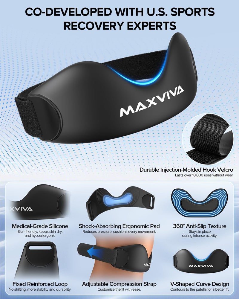 MAXVIVA Patellar Tendon Support Strap 2 Pack - Knee Brace for Men & Women - Image 3