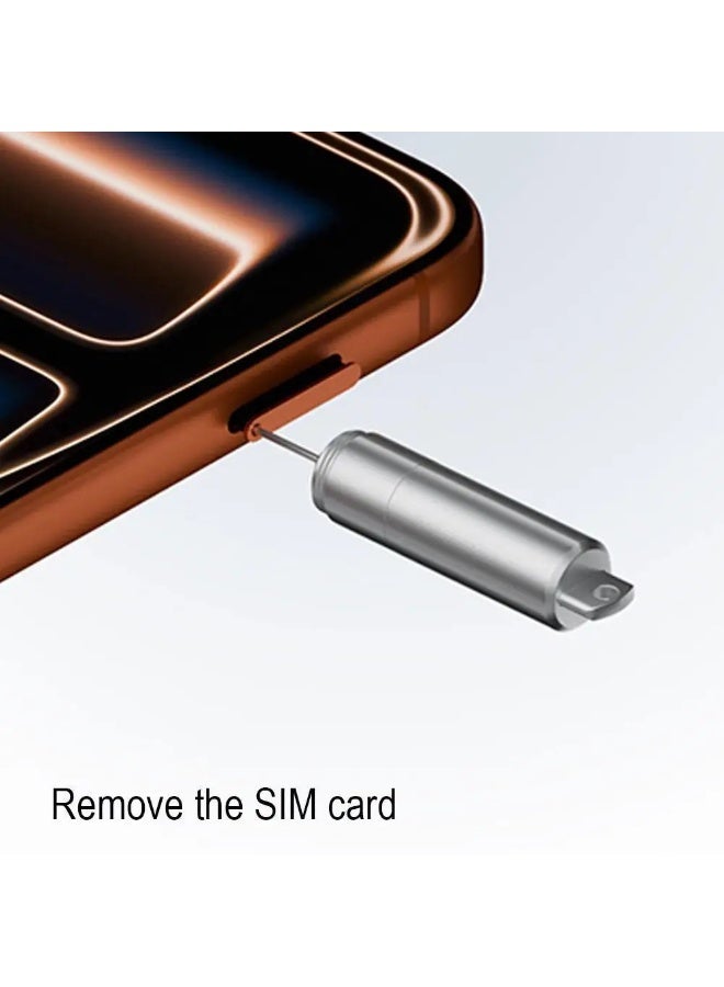 Samu SIM Card Pin Tray Removal Eject +Cleaning Brush 2 IN 1 Reset Tools Needle Opener Cleaner mobile phone Pen Kit For Airpods - Image 3