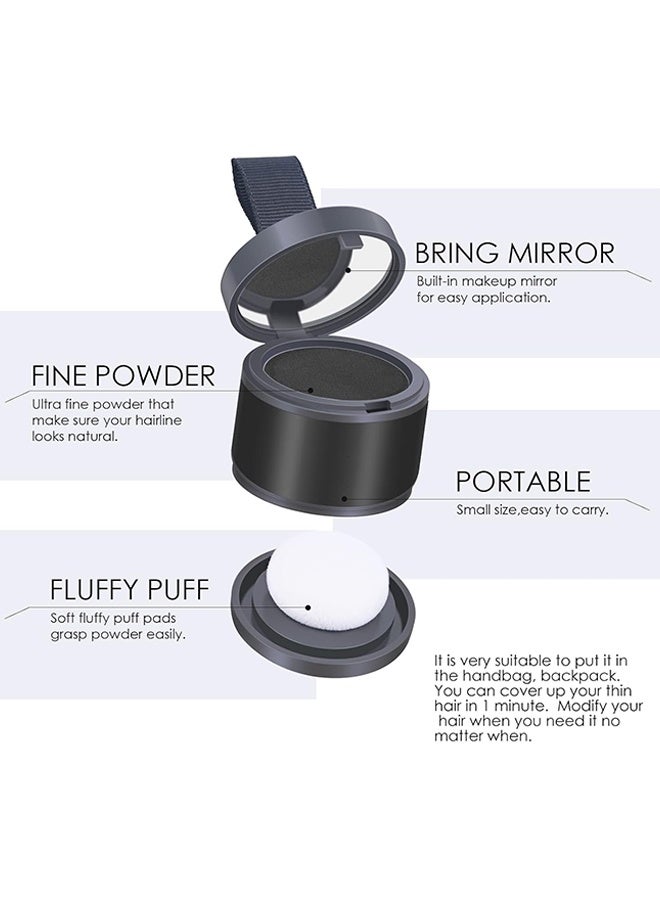 VERONNI Hairline Powder Root Touch Up Hair Color, Hairline Shadow Powder, Hairline Powder Instantly Conceals, Instant Volume And Scalp Coverage For Thinning Hair, Fast And Full Care, 100% Water Sweat Resistant (Black) - Image 4
