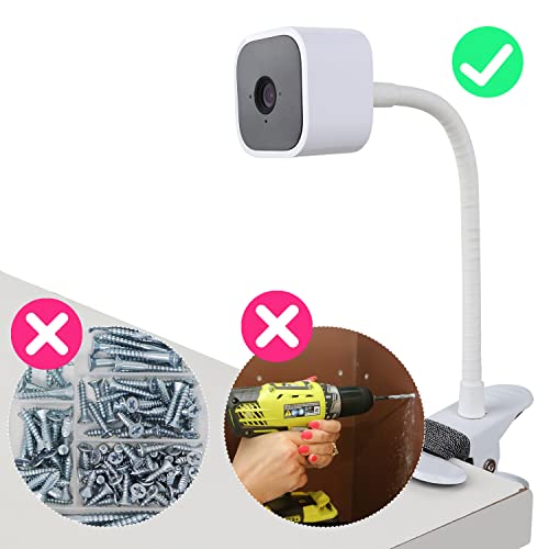 iTODOS 2 Pack Flexible Clip Clamp Mount - Compatible with Blink Mini, Outdoor (3rd Gen) XT3, XT, XT2, Indoor - 8 Inch Flexible Gooseneck Arm - Attach Camera Anywhere - Image 4
