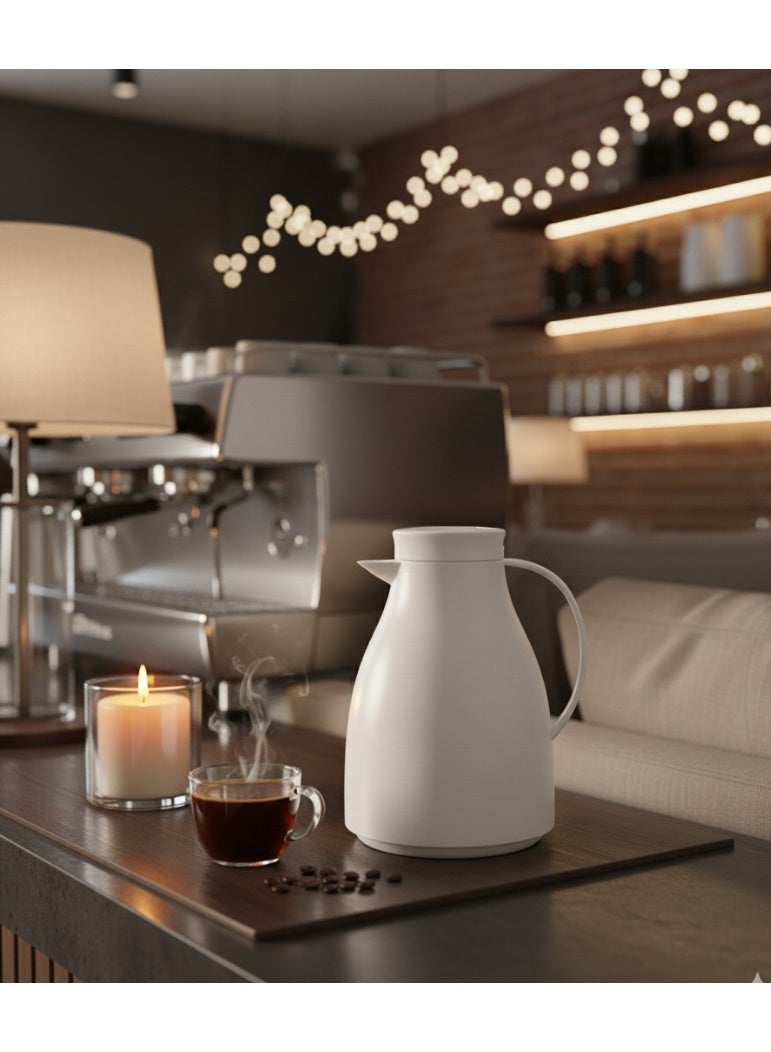 Bright Home Vacuum Flask 1000ML Leak-Proof Insulated Thermal Flask Plastic Body With white Glass Liner For Tea & Coffee Used Indoor/Outdoor - Image 5