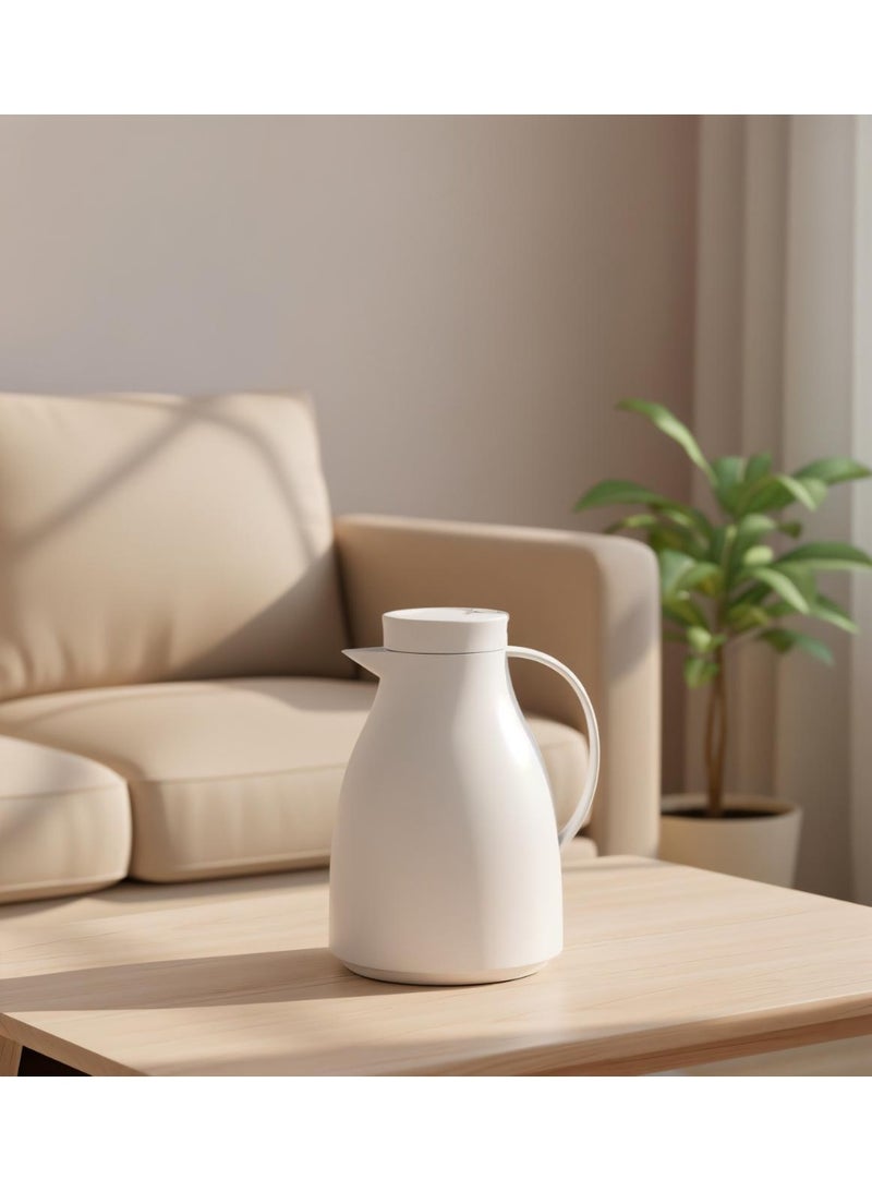 Bright Home Vacuum Flask 1000ML Leak-Proof Insulated Thermal Flask Plastic Body With white Glass Liner For Tea & Coffee Used Indoor/Outdoor - Image 3