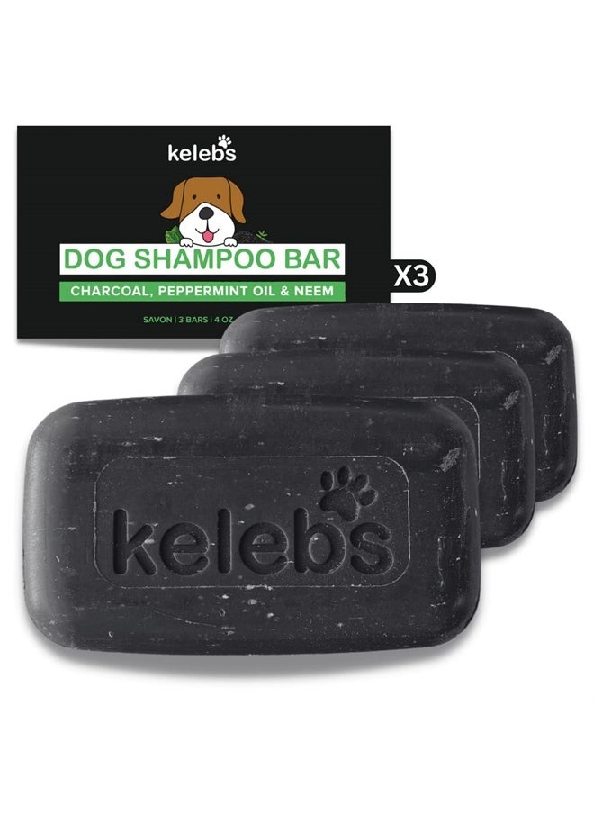 KELEBS - Kelebs Dog Whitening Shampoo | White Dog Shampoo Bar | Oatmeal Shampoo for Dogs | Puppy Shampoo | Itch Relief for Dogs Wash | Dog Soap for Dandruff, Smelly, Allergy, Sensitive Skin | Natural 3PCS - Image 1