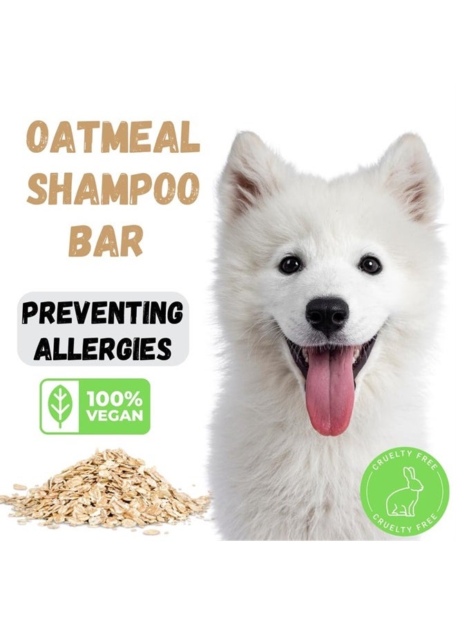 KELEBS - Kelebs Dog Whitening Shampoo | White Dog Shampoo Bar | Oatmeal Shampoo for Dogs | Puppy Shampoo | Itch Relief for Dogs Wash | Dog Soap for Dandruff, Smelly, Allergy, Sensitive Skin | Natural 3PCS - Image 1
