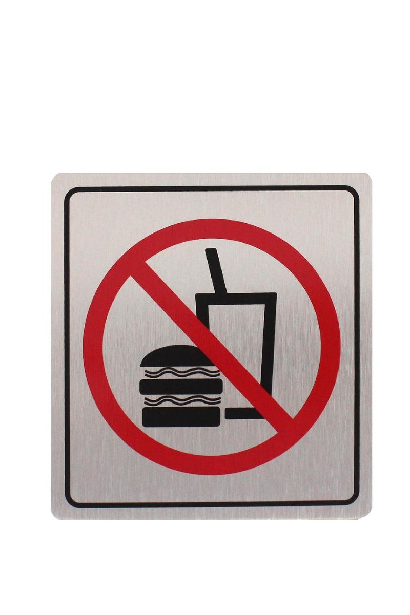 Self Adhesive Sign No Food and Drink