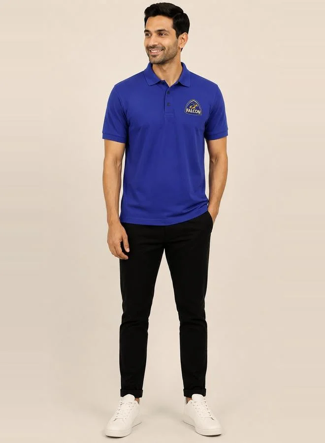 Take Two Blue Falcon Logo Short Sleeves Polo T-Shirt By Falcon