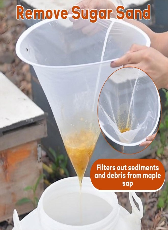 Hlimior 22 Pieces Maple Syrup 1 Qt. Filter Set Includes 1 Pcs Heavy Duty Boiling Filter and 10 Pcs Syrup Pre Filters Non Woven Fabric Cone Strainer for Kitchen Restaurant Cafe Kitchen Food Truck (22) - Image 5