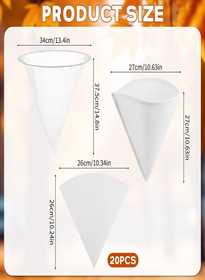 Hlimior 22 Pieces Maple Syrup 1 Qt. Filter Set Includes 1 Pcs Heavy Duty Boiling Filter and 10 Pcs Syrup Pre Filters Non Woven Fabric Cone Strainer for Kitchen Restaurant Cafe Kitchen Food Truck (22) - Image 2
