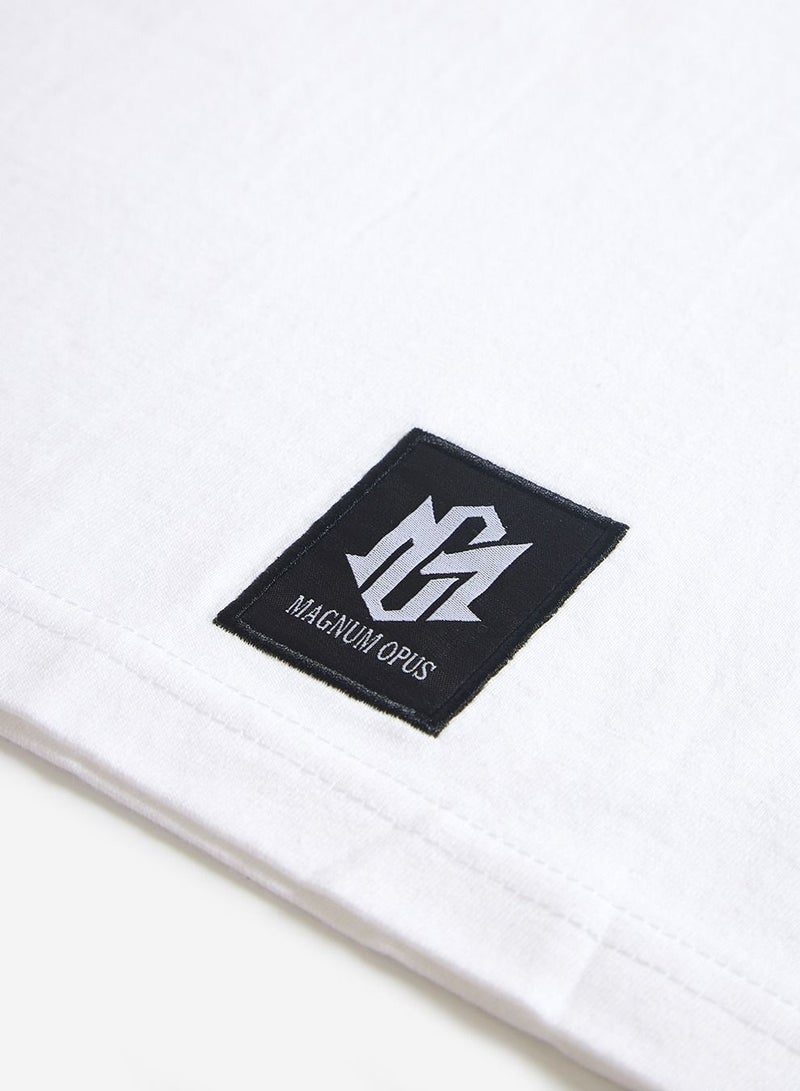 MAGNUM OPUS Casual Slogan Crew Neck T-shirt - Image 3