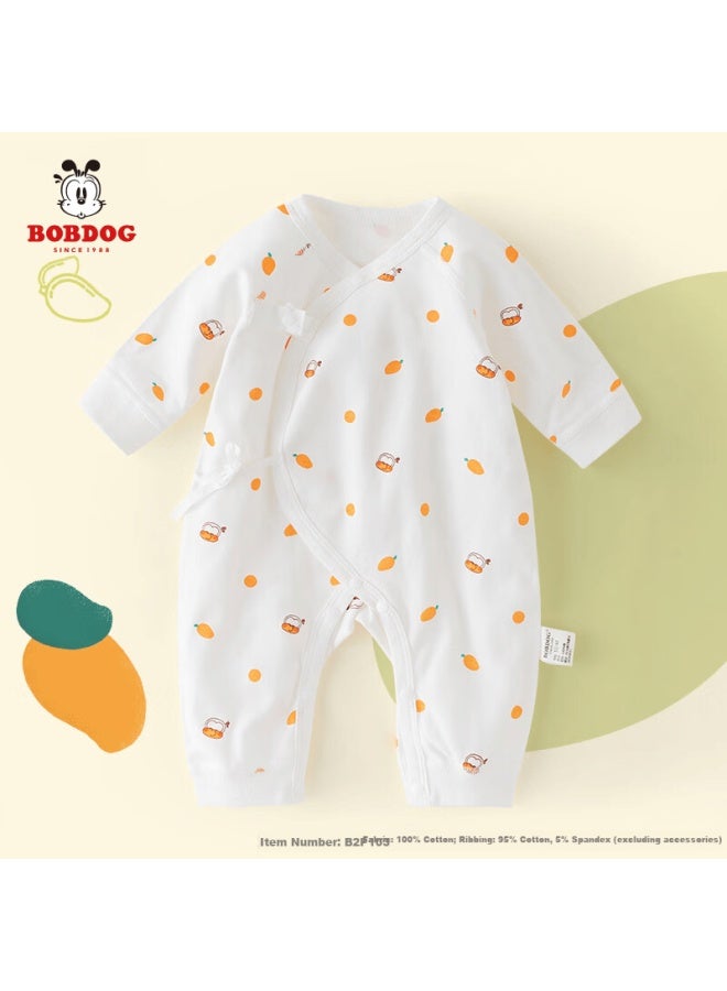 BOBDOG Babu Bean Baby Cotton Autumn Winter Newborn Long Sleeve Romper 0-3 Months Infant Autumn Outfit Monk Suit - Image 1