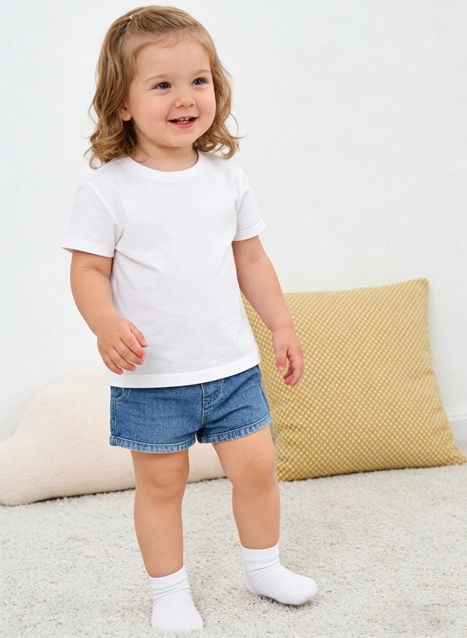 CXQRR Toddler Grip Socks Unisex Baby Seamless Crew Ankle Cotton Socks Non-Slip for Girls Boys 6 Pairs - Image 3