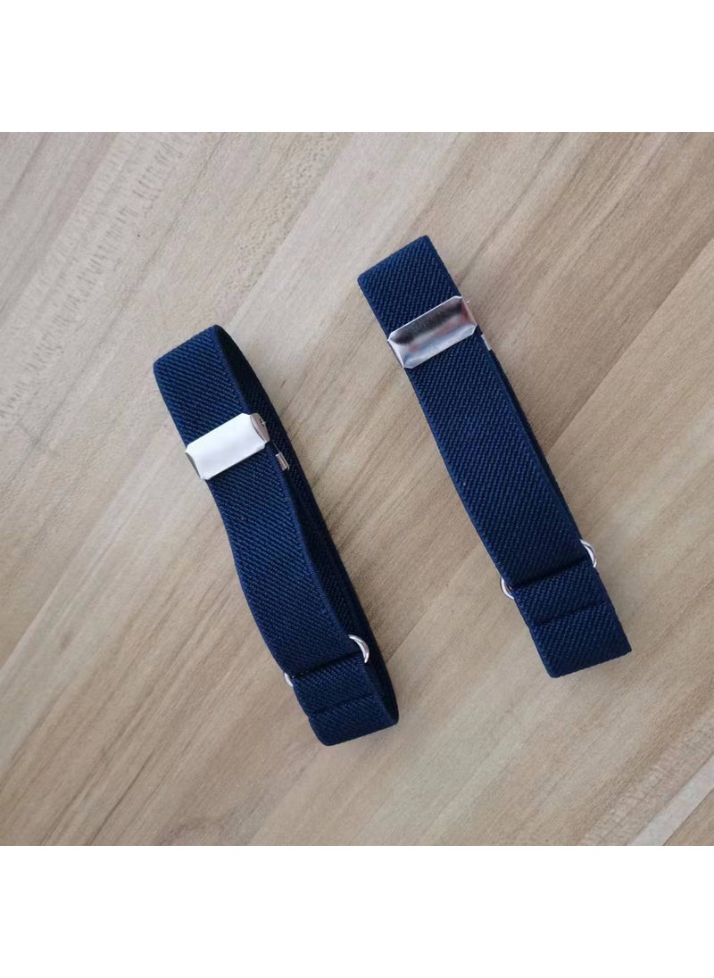 Generic Elastic Armband Sleeve Garters UnisexNavy blue 2cm Navy blue 2cm 