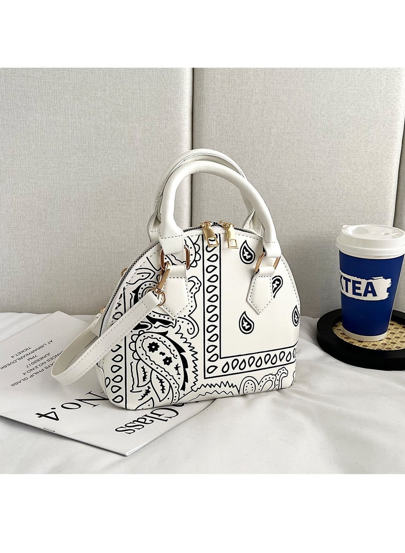 KUYING Fashionable Korean Version Of Foreign Style Cashew Flower Portable One Shoulder Diagonal Cross Hand - Image 1