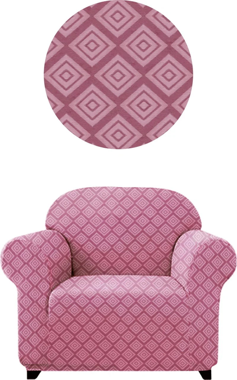 Elgeyar Jacquard Sofa, Sofa, Sofa Bed Cover, Large Diamond Pattern, Flexible, Without Skirt, For Single (Armchair)