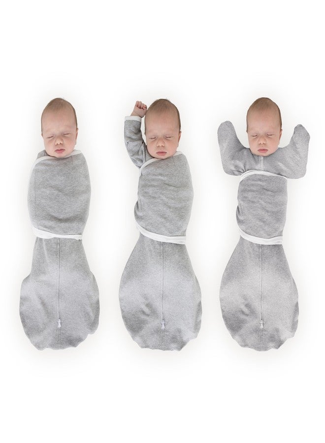 SwaddleDesigns Organic Omni Swaddle Sack, Arms Up Swaddle with Half-Length Sleeves & Mitten Cuffs, Easy Swaddle Transition, Watercolor Peach Blush Poppies, 0-3 Month - Image 1