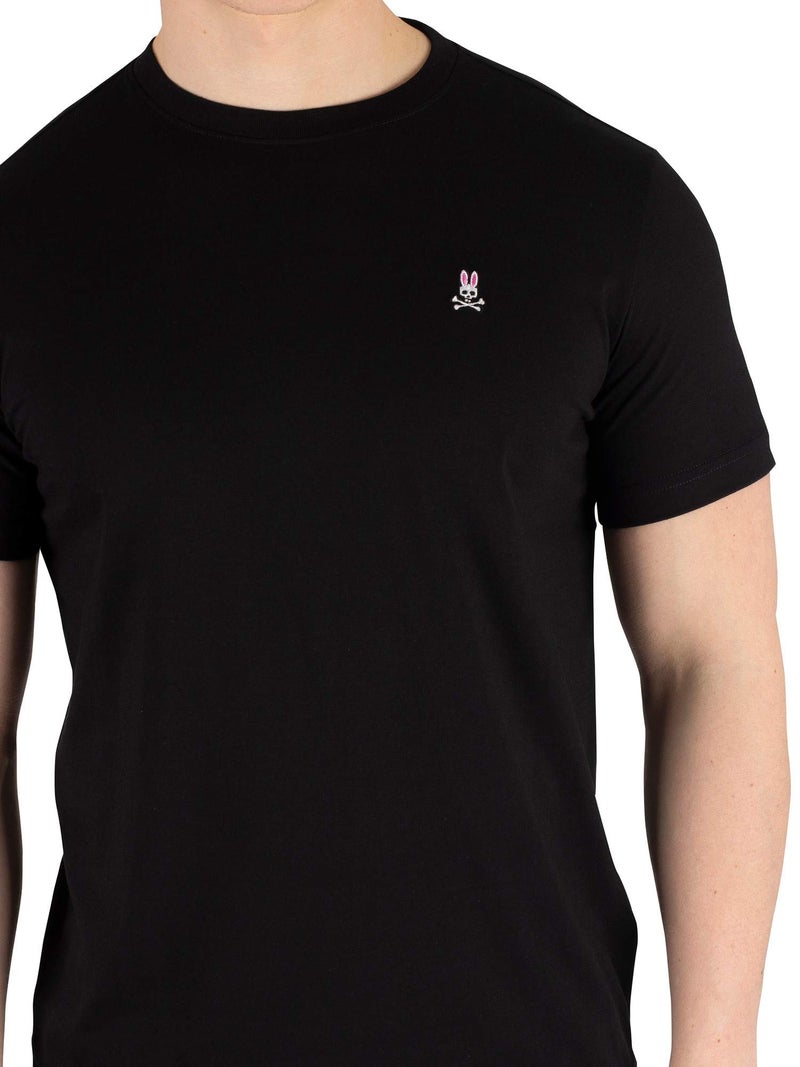 Psycho Bunny Mens Classic Crew Neck TEE - B6U014CRPC 001 Black L - Image 4