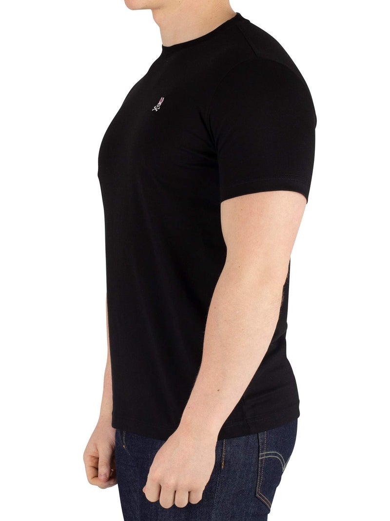 Psycho Bunny Mens Classic Crew Neck TEE - B6U014CRPC 001 Black L - Image 2