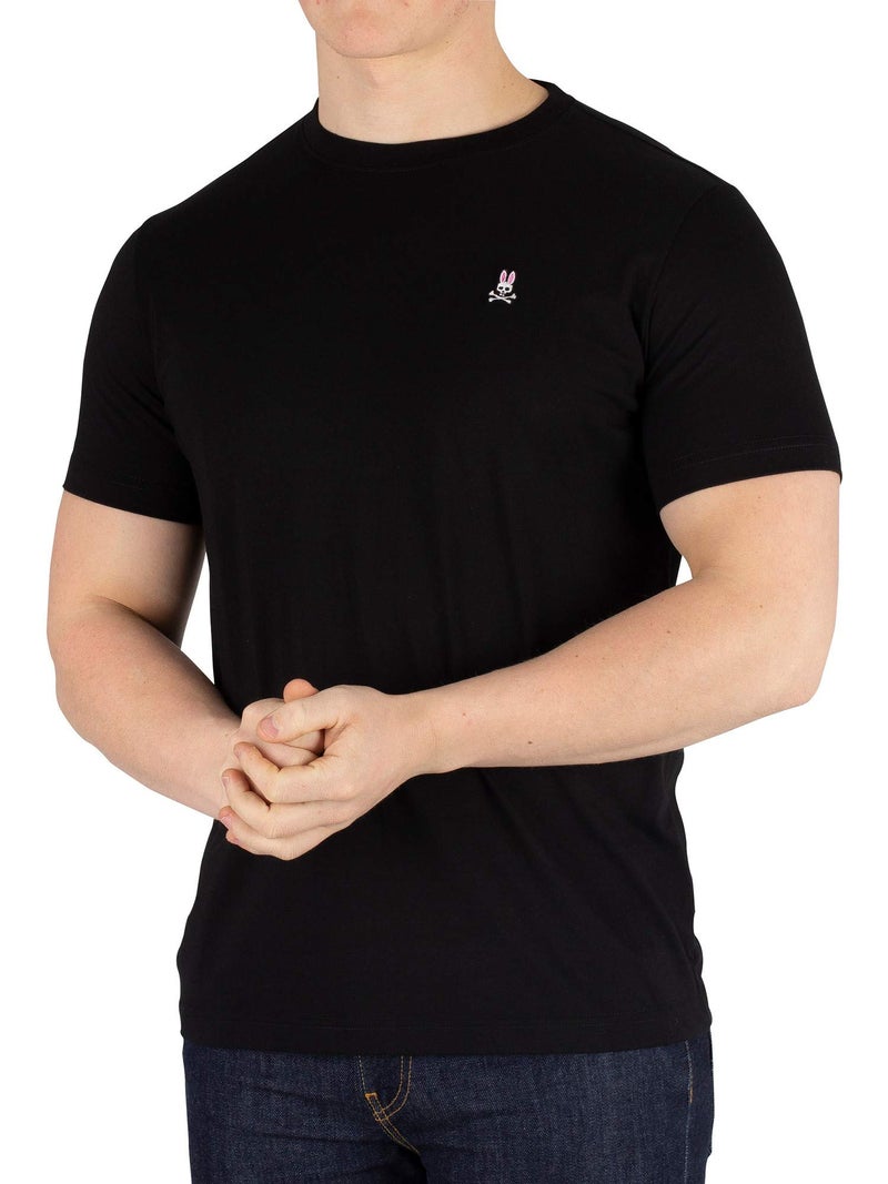 Psycho Bunny Mens Classic Crew Neck TEE - B6U014CRPC 001 Black L - Image 1