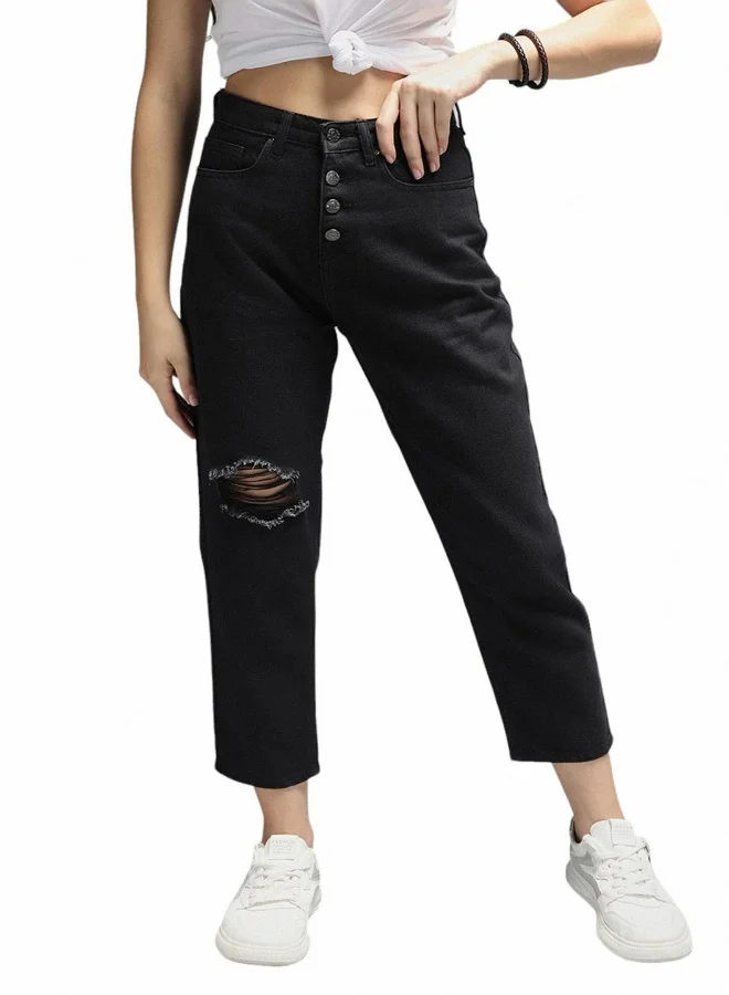 HIGH STAR Women Black Jeans