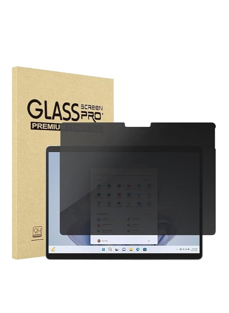 Compatible with Surface Pro 9 13-inch Privacy Screen Protector, Anti-Spyware Tempered Glass Ultra-Thin Tinted Protector - Image 1