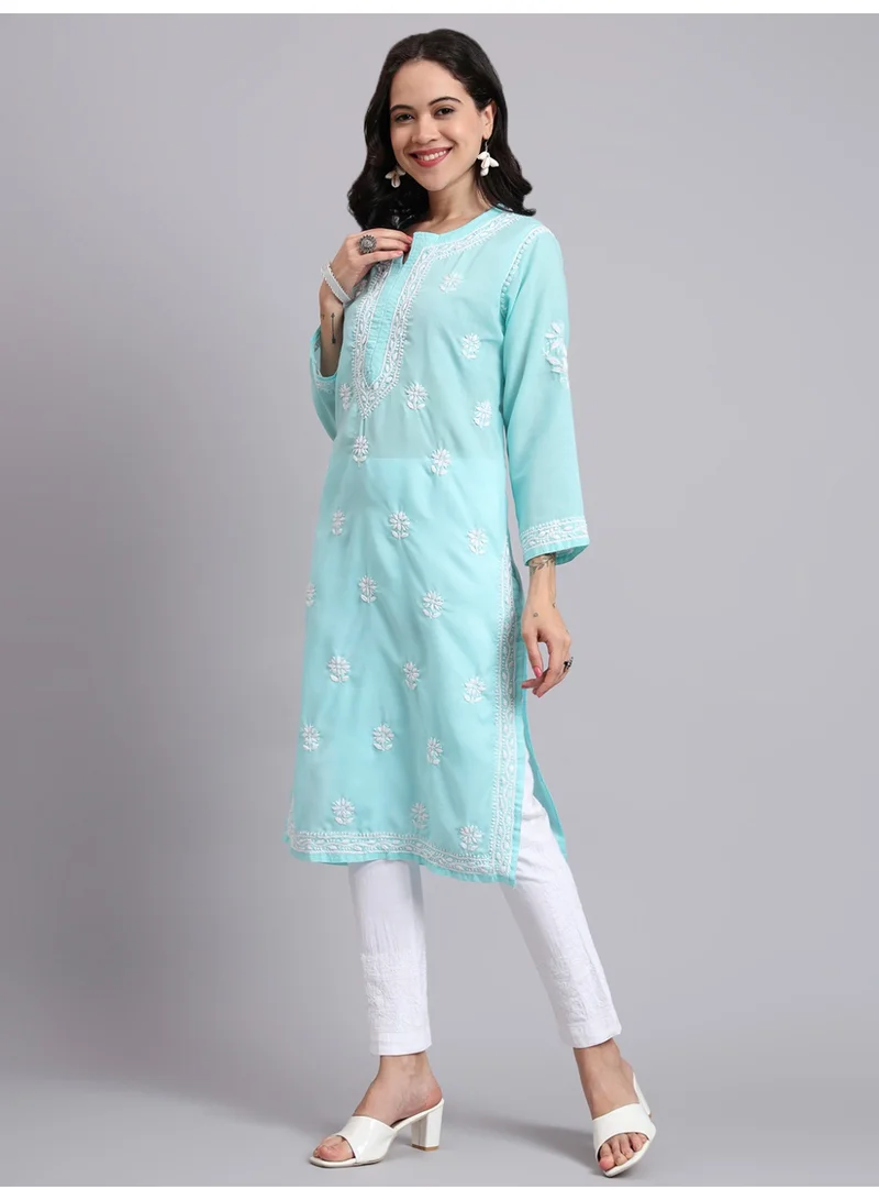 Alaya Hand Embroidered Chikankari Cotton Kurta-AL3999