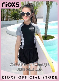 Girls Two-Piece Swimsuit Rash Guard Short Sleeve Swimsuit Kids Swimwear Water Sports Sun Protection Bathing Suits With Skirts - pzsku/Z798C9531469BF46770AFZ/45/_/1718440004/3426768f-c190-491b-b362-ab97cab63766