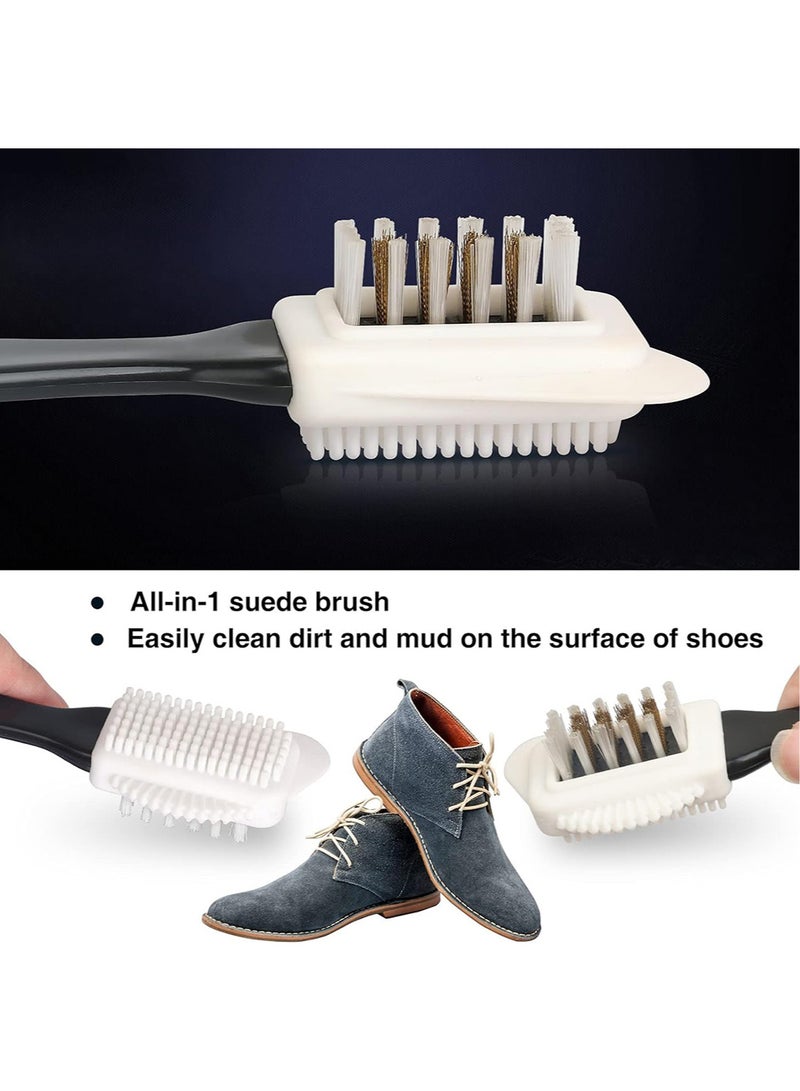 Maximilian Shoe Cleaner Kit Shoe Polisher Brush with Eraser Multi-functional Shoe Brushes for Polishing Cleaning and Buffing Suede Leather Shoes Nubuck Boots - Image 4