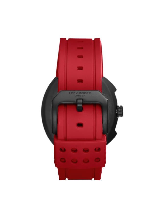 لي كوبر ساعة يد رجالية تناظرية بسوار سيليكون . -  مم - Image 4