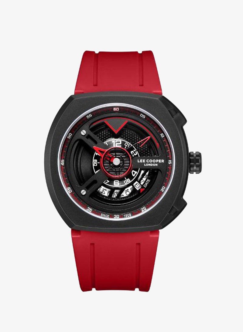 Lee Cooper Men's Silicone Analog Watch LC08245.658 - 45x44 mm - Image 1