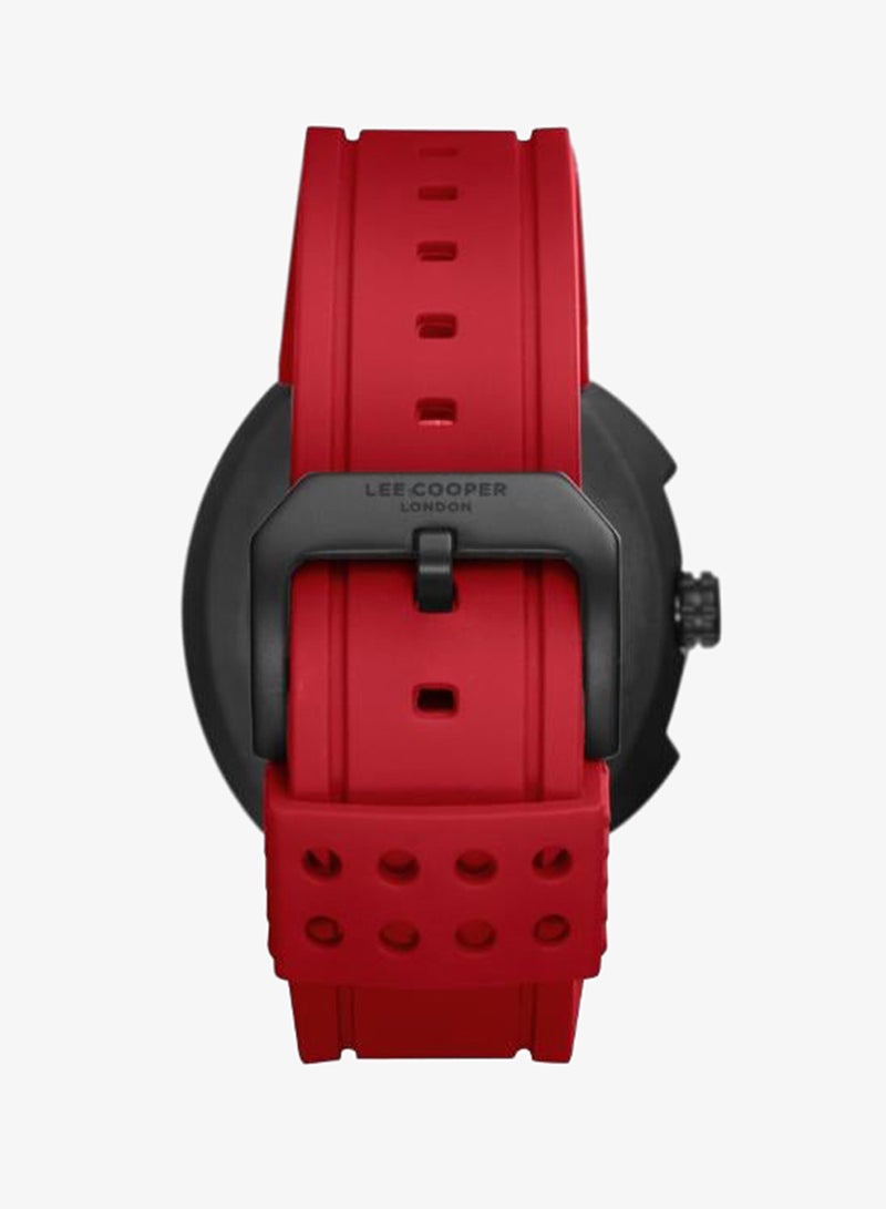 Lee Cooper Men's Silicone Analog Watch LC08245.658 - 45x44 mm - Image 4
