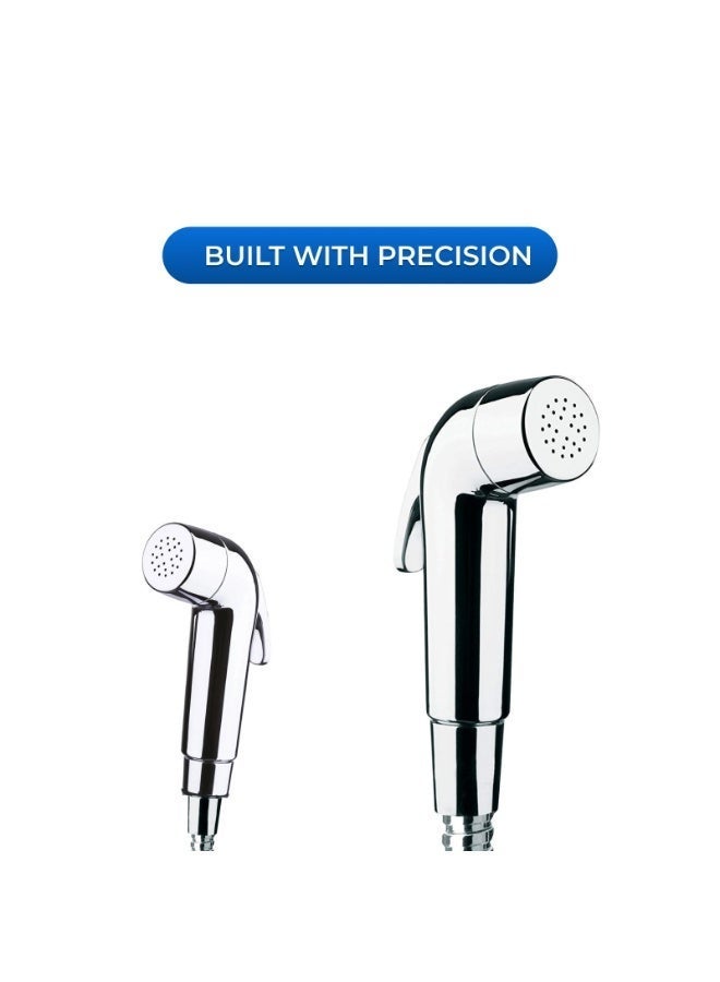 Bold Argento Bidet Shattaf – ABS Plastic Handheld Adjustable Bidet sprayer – Chrome Finish – Muslim Bidet with Hot & Cold Water Control – G1/2 Connector – Low Water Pressure Compatible – Silver - Image 3