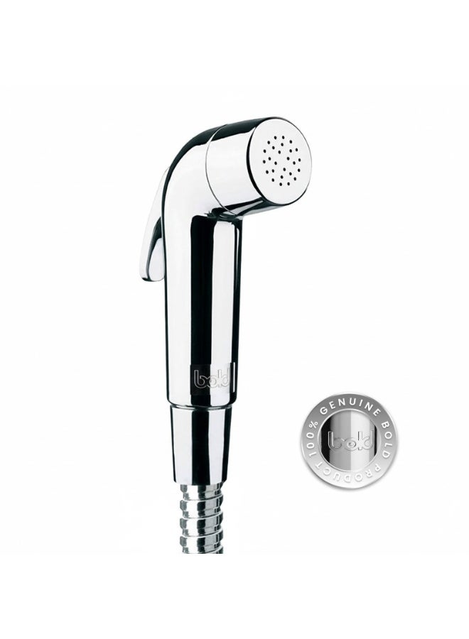 Bold Argento Bidet Shattaf – ABS Plastic Handheld Adjustable Bidet sprayer – Chrome Finish – Muslim Bidet with Hot & Cold Water Control – G1/2 Connector – Low Water Pressure Compatible – Silver - Image 1