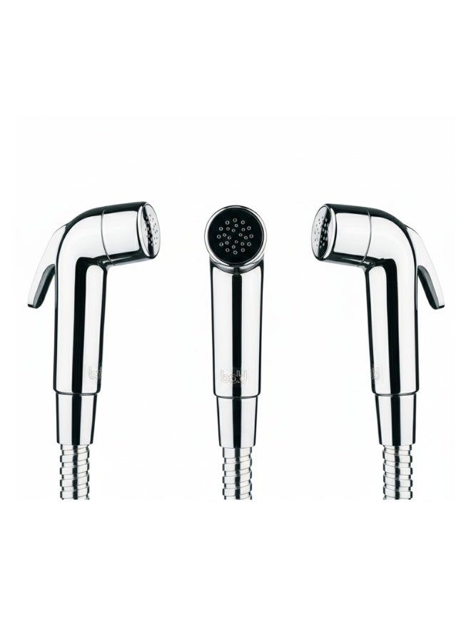 Bold Argento Bidet Shattaf – ABS Plastic Handheld Adjustable Bidet sprayer – Chrome Finish – Muslim Bidet with Hot & Cold Water Control – G1/2 Connector – Low Water Pressure Compatible – Silver - Image 4