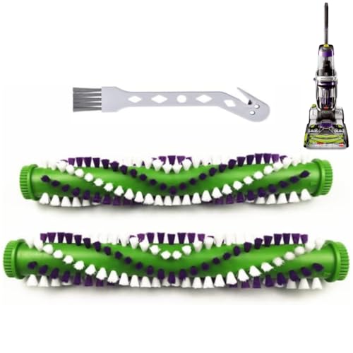 QINAN Vacuum Carpet Cleaning Brush Replacement Part Compatible Bissell ProHeat 2X Revolution Pet Pro 3432 3588F 1986 1964 19862 Roller Brush Assembly Number #1611133（2 pack green） - Image 1