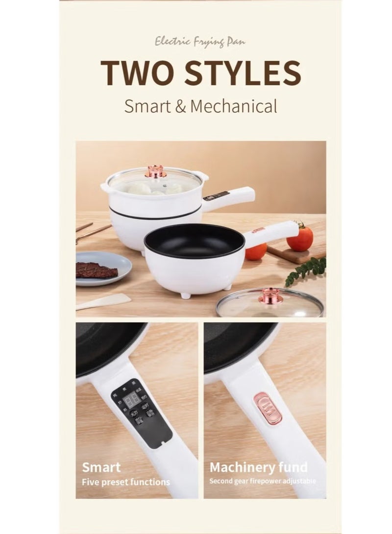 Multifunctional Electric Wok 2In1 Non-Stick Electric Frying Pan With Steamer Large Capacity Electric Wok Cooking  - Image 2