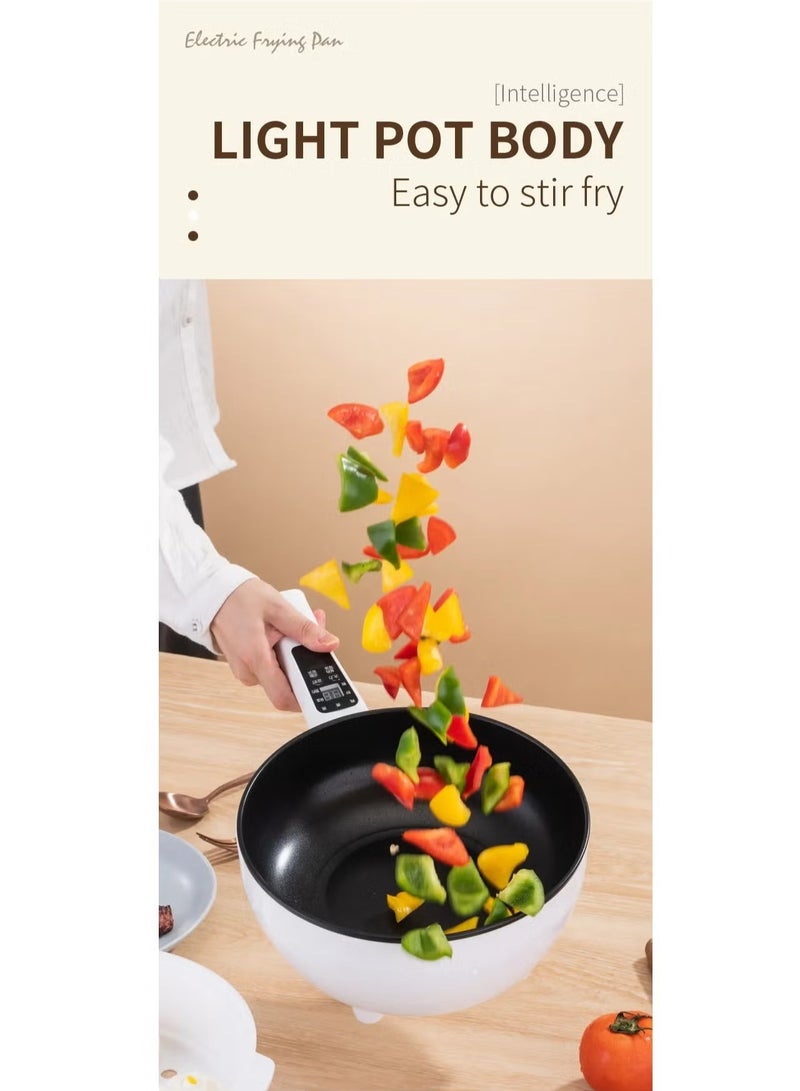 Multifunctional Electric Wok 2In1 Non-Stick Electric Frying Pan With Steamer Large Capacity Electric Wok Cooking  - Image 3