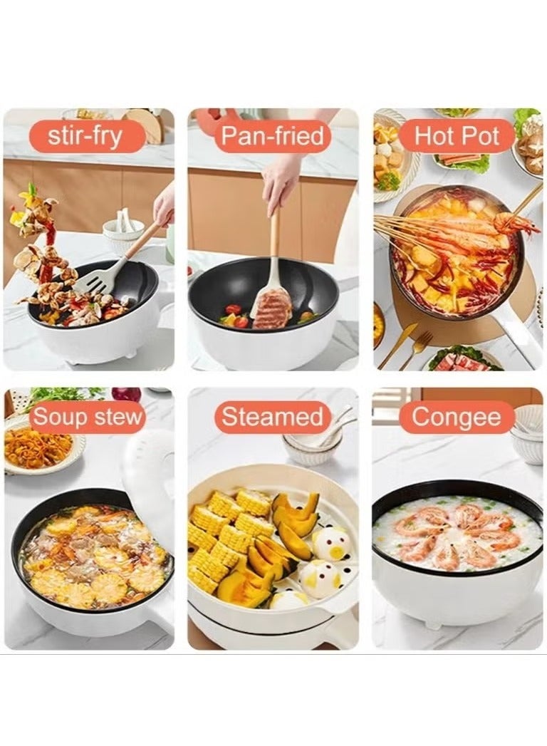 Multifunctional Electric Wok 2In1 Non-Stick Electric Frying Pan With Steamer Large Capacity Electric Wok Cooking  - Image 5