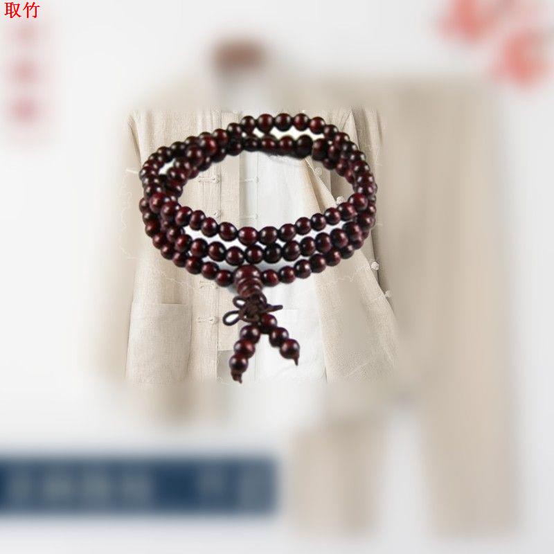 Chinese Style Tang Suit Male Cotton Linen Set Spring Summer Jujube red accessories 