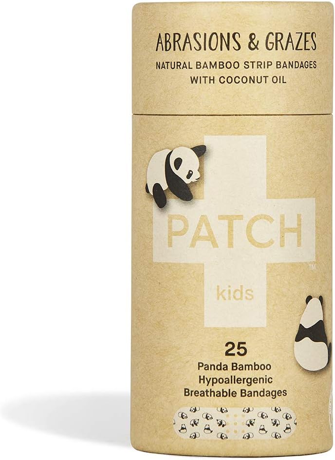 Patch Kids Kid Design Pandas Bamboo  Coconut Oil Adhesive Bandage Sterile 75 x 3 25 Container - Image 2