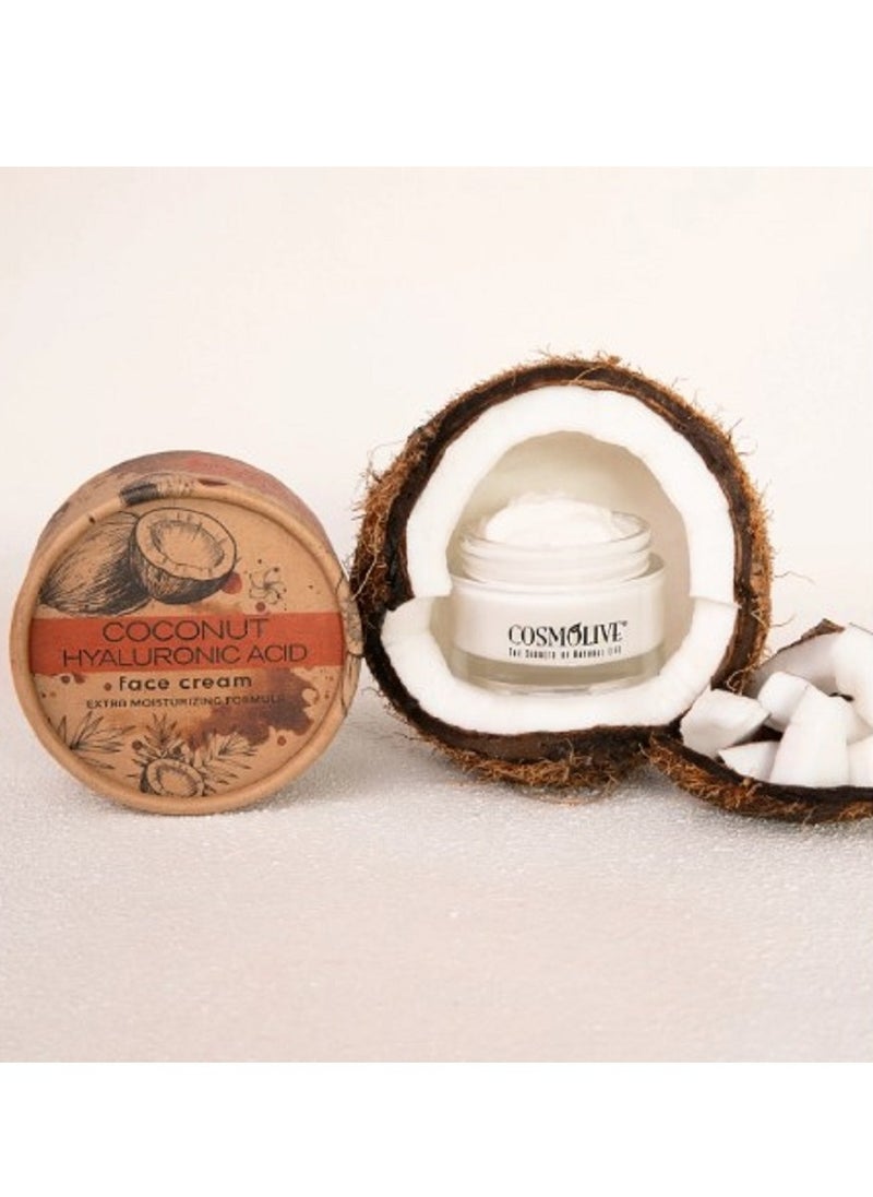 COSMOLIVE - Face Cream 50 ml Coconut & Hyaluronic Acid - Image 1