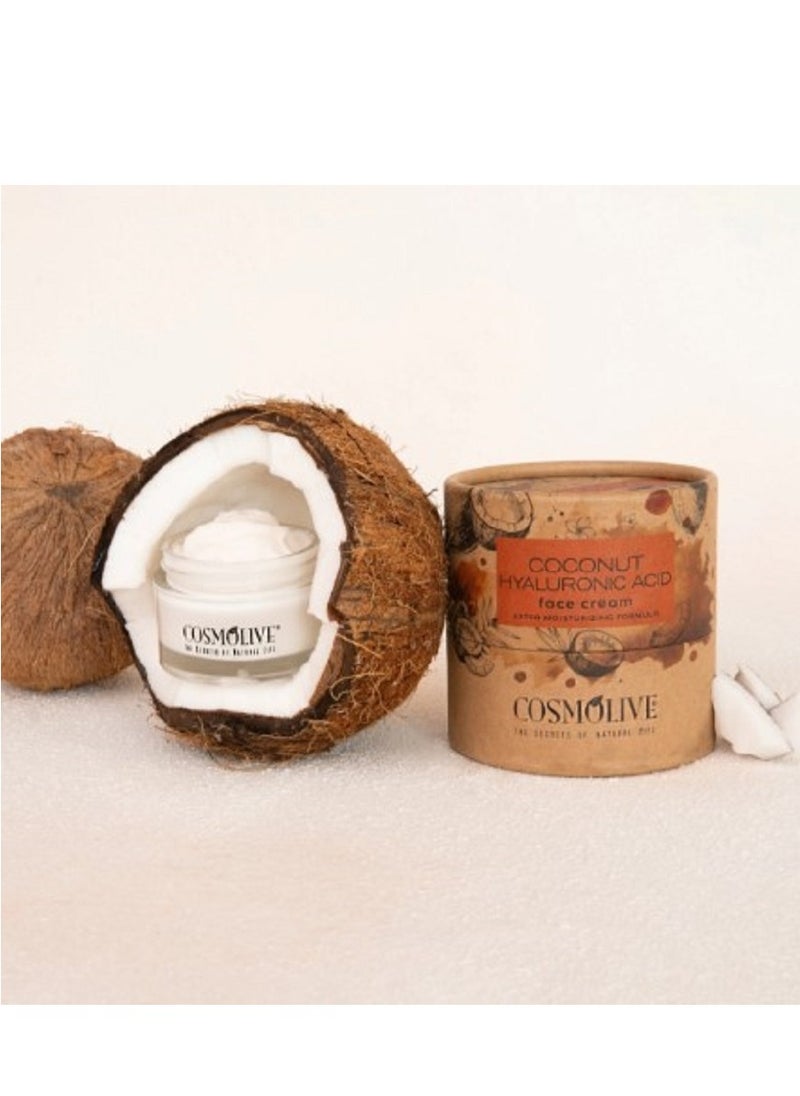 COSMOLIVE - Face Cream 50 ml Coconut & Hyaluronic Acid - Image 1